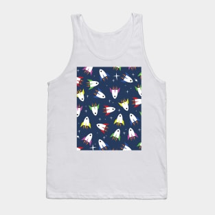 Rocket Ship Pattern Tank Top